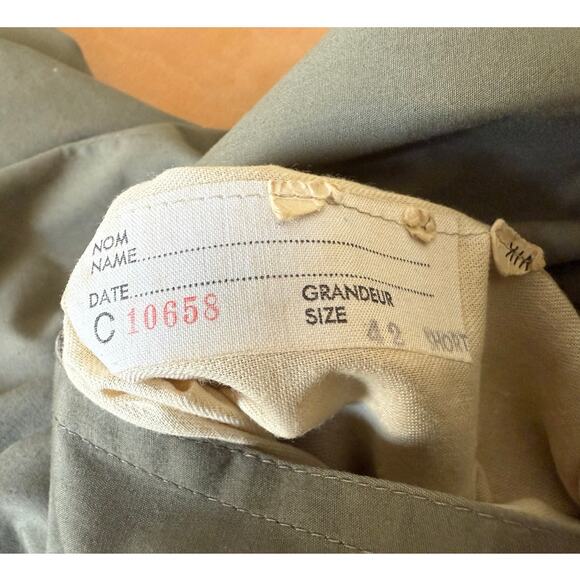 Vintage Aquascutum Men's Aqua 5 Olive Green Trench Coat Size 42S - Picture 7 of 7